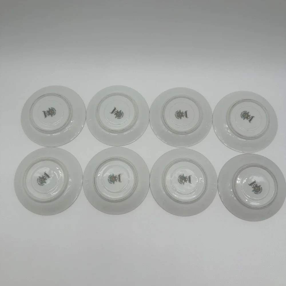 Noritake Sherwood 3926 Demitasse Set Coffee Pot Creamer Sugar 8 Cups Saucers